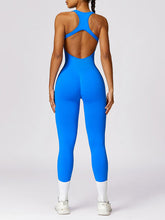 Load image into Gallery viewer, Cutout Racerback Active Jumpsuit