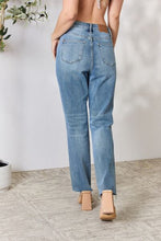 Load image into Gallery viewer, Judy Blue Full Size Distressed Raw Hem Straight Jeans