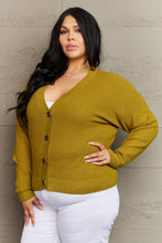 Load image into Gallery viewer, Zenana Kiss Me Tonight Full Size Button Down Cardigan in Chartreuse