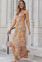 Load image into Gallery viewer, Floral Spaghetti Strap Wide Leg Jumpsuit