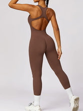 Load image into Gallery viewer, Cutout Racerback Active Jumpsuit