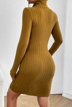 Load image into Gallery viewer, Turtleneck Long Sleeve Mini Dress