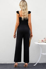 Load image into Gallery viewer, Smocked Square Neck Wide Leg Jumpsuit with Pockets