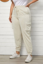 Load image into Gallery viewer, Plus Size Elastic Waist Joggers with Pockets