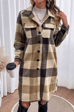 Load image into Gallery viewer, Plaid Button Down Longline Coat