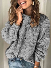 Load image into Gallery viewer, Plus Size Mock Neck Dropped Shoulder Sweater