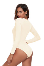 Load image into Gallery viewer, Square Neck Long Sleeve Active Bodysuit