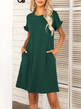 Load image into Gallery viewer, HEATHER Flounce Sleeve Dress