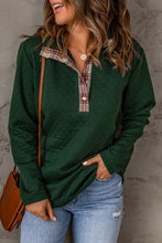 Load image into Gallery viewer, Plaid Snap Down Sweatshirt