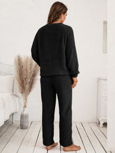 Load image into Gallery viewer, Teddy Long Sleeve Top and Pants Lounge Set