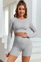 Load image into Gallery viewer, Round Neck Long Sleeve Active Top