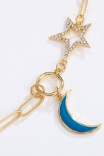 Load image into Gallery viewer, Star and Moon Rhinestone Alloy Necklace