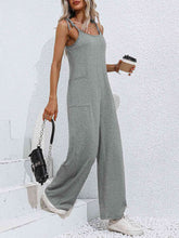 Load image into Gallery viewer, Tie-Shoulder Wide Leg Jumpsuit with Pockets