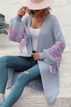 Load image into Gallery viewer, Fringe Sleeve Dropped Sholder Cardigan