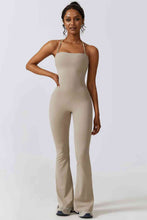 Load image into Gallery viewer, Halter Neck Flare Sport Jumpsuit