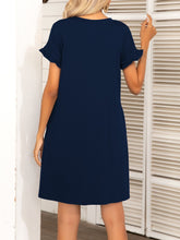 Load image into Gallery viewer, HEATHER Flounce Sleeve Dress