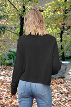 Load image into Gallery viewer, Button Up Round Neck Drop Shoulder Cardigan