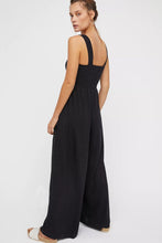 Load image into Gallery viewer, Smocked Square Neck Wide Leg Jumpsuit with Pockets