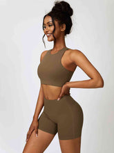 Load image into Gallery viewer, Cutout Cropped Sport Tank and Shorts Set