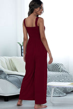 Load image into Gallery viewer, Square Neck Sleeveless Pocket Jumpsuit