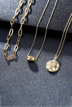 Load image into Gallery viewer, 18K Gold Plated 3-Piece Pendant Necklace Set