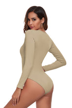 Load image into Gallery viewer, Square Neck Long Sleeve Active Bodysuit