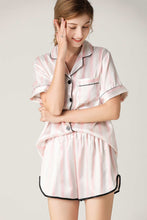 Load image into Gallery viewer, Lapel Collar Shirt and Shorts Lounge Set