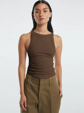 Load image into Gallery viewer, Halter Neck Ribbed Cropped Top