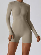 Load image into Gallery viewer, Half Zip Long Sleeve Active Romper