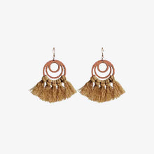 Load image into Gallery viewer, Tassel Detail Geometric Earrings