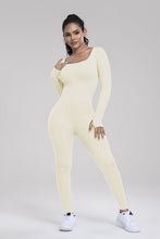 Load image into Gallery viewer, Square Neck Long Sleeve Active Jumpsuit