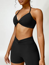 Load image into Gallery viewer, Twisted Halter Neck Active Bra