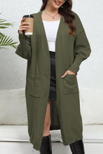 Load image into Gallery viewer, Open Front Dropped Shoulder Cardigan