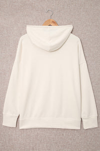 Drop Shoulder Hoodie with Slit