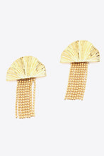 Load image into Gallery viewer, 18K Gold Plated Fan Fringe Dangle Earrings