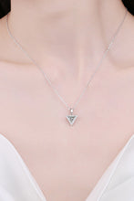 Load image into Gallery viewer, 925 Sterling Silver Triangle Moissanite Pendant Necklace