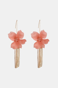 Flower Shape Acrylic Dangle Earrigs