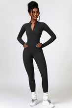 Load image into Gallery viewer, Half Zip Long Sleeve Active Jumpsuit