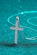 Load image into Gallery viewer, Moissanite Cross Pendant Chain Necklace