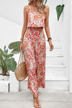 Load image into Gallery viewer, Floral Square Neck Sleeveless Jumpsuit