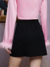 Load image into Gallery viewer, Decorative Button Slit Mini Skirt