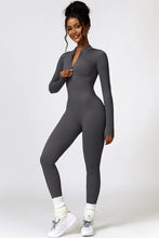 Load image into Gallery viewer, Half Zip Long Sleeve Active Jumpsuit