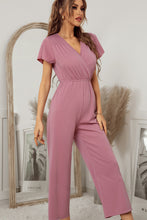 Load image into Gallery viewer, Flutter Sleeve Surplice Jumpsuit