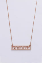 Load image into Gallery viewer, Inlaid Cubic Zirconia Bar Pendant Necklace