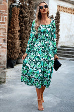 Load image into Gallery viewer, Printed Balloon Sleeve Midi Dress