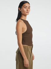 Load image into Gallery viewer, Halter Neck Ribbed Cropped Top