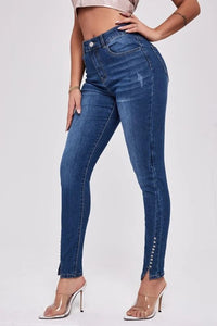 Button Fly Long Jeans