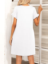 Load image into Gallery viewer, HEATHER Flounce Sleeve Dress