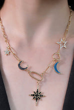 Load image into Gallery viewer, Star and Moon Rhinestone Alloy Necklace