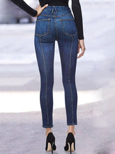 Load image into Gallery viewer, Full Size Buttoned Slit Jeans